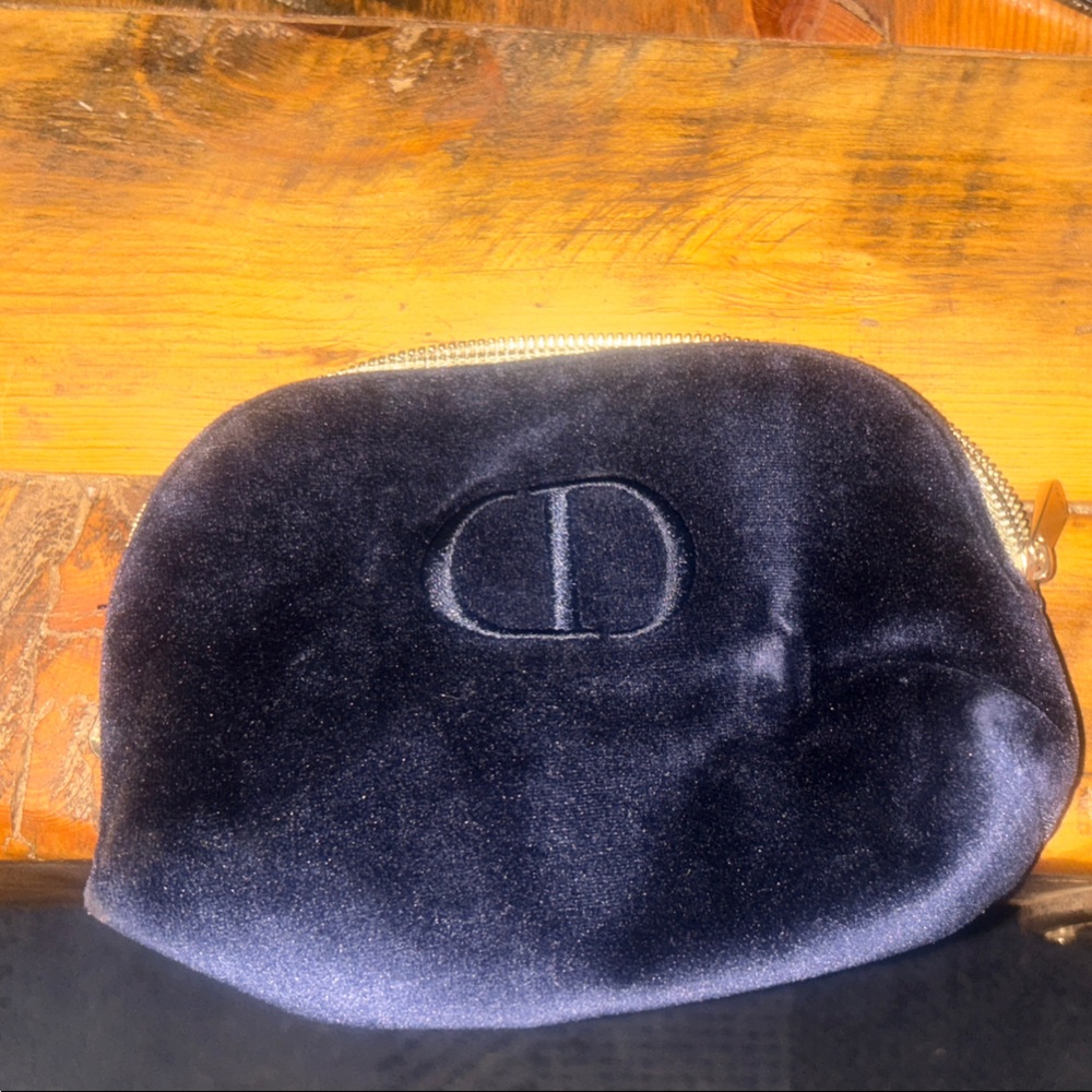 Dior Midnight Blue Velvet Pouch